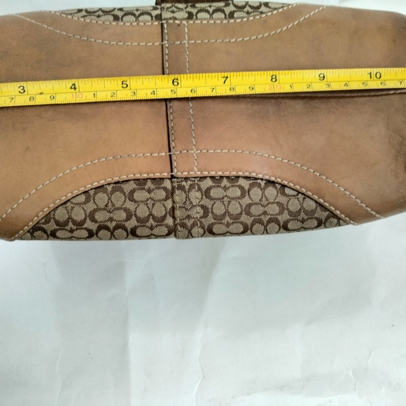 Vintage Coach  Leather canvas monogram Small Handbag - Picture 15 of 16